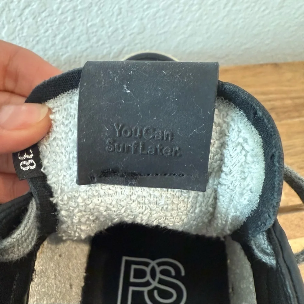P448- Skate Recycled High Top Sneakers in Black- Size 38